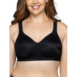 Vanity Fair Women's Sport Full Figure Wirefree Bra 71500, Midnight Black Feather Grey, 38DD