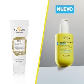"YELLOW PROFESSIONAL HYDRA CARE GLOW LEAVE-IN CREAM 150 ml Crema hidratante iluminadora sin enjuague para todo tipo de cabello POTENCIADO CON LUMITECH