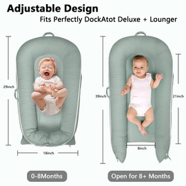 Graeame Nest Lounger Cover - Ultra Soft Corduroy Cotton Replacement Compatible with Dockatot Deluxe + Docks | Hypoallergenic & Breathable | Machine Washable | Premium Protection (Cover Only) Sage