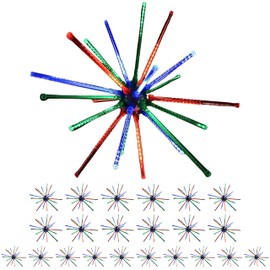 Holiday Bright Lights 28 Inch LED Meteor Burst Multicolor Starburst Indoor Outdoor Decoration