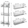 Orimade Adjustable Hanging Over the Shower Door Caddy with Hooks,