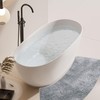 Eubeneortho Grey Shag Curved Bath Rug,Curved Shower Mat,40''x18'' Non Slip