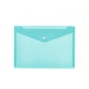 HERMA 20077 Document Wallet, A4 Transparent Turquoise, Small Transparent Pockets