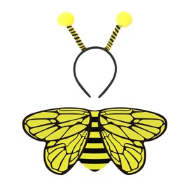 TVSVKWE 1 Piece Of Bee Wings And 1 Piece Of Headband, Bee Costume, Costume Props, Role-Playing Accessories.