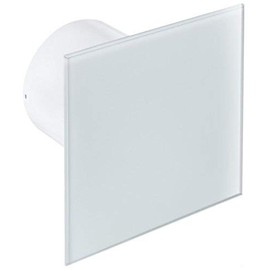 WEG100H Design Bathroom Fan Glass Front with Humidity Sensor Hygrostat and Timer Overflow and Backflow Flap WEG100H Fan Front Wall Fan Bathroom Fan Built-in Fan Bathroom Kitchen Quiet Glass 10 cm