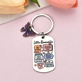 Inspiration Gifts for Women Positive Affirmation Little Reminders Keyring for Daughter Sister Encouragement Birthday Gifts for BFF Granddaughter Girlfriend Inspiration Gifts for Women Men Keychain