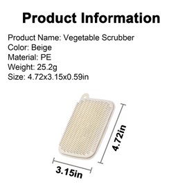 Vegetable Brush, 2 PCS Vegetable Brush Scrubber for Fruits, Potato Scrubber Potato Brush, Soft Bristle Brush for Potato/Carrots/Lotus Root