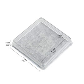 haggiy Furniture Coasters - Castor Coasters - Extremely Stable Glide (with Felt) - Transparent, 60 x 60 mm (Pack of 4)