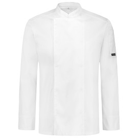PALLTEX NORI LS Chef's Jacket, Unisex Chef's Jacket, Women's Chef's Jacket, Men's Black/White, Chef's Clothing, Professional Chef Uniform, Long Sleeve, White, M