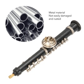 Miniature Oboe Brooch, Musical Instrument Fashion Lapel Brooch with Case for Music Lover Gift Collection