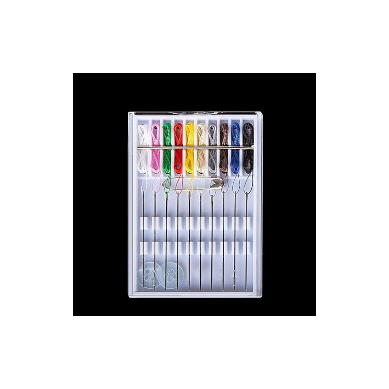 10 Boxes Pre-Threaded Needle Kits, Easy Travel Sewing Kit, Needle