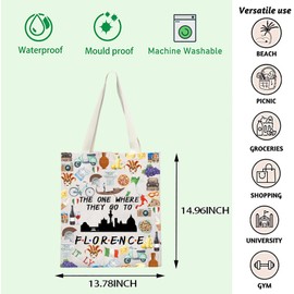 FOTAP Florence Trip Gift Florence Italy Tote Bag Florence Travel Shoulder Bag Souvenir Gift Europe Trip Shoulder Bag (FLORENCE UK)