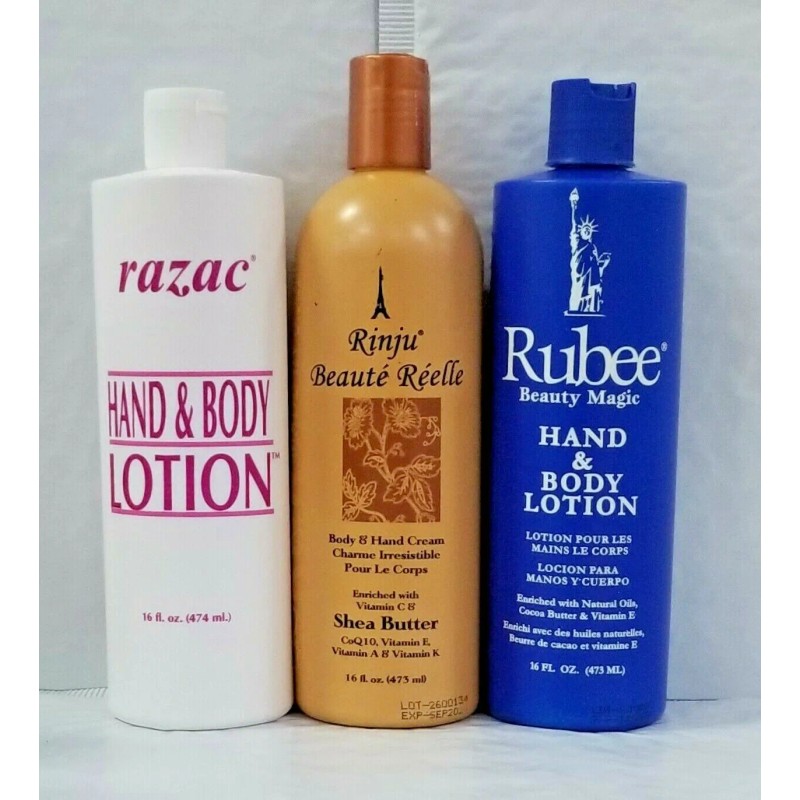Razac, Rubee & Rinju Body Lotions Original - 16oz. each