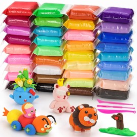 Wenrescry Modelling Clay Air Drying - 36 Colours Clay for Children, Magic Clay Gift for Boys and Girls