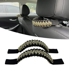 Mangos de agarre para reposacabezas para Jeep Wrangler TJ JK JL, mango de agarre en el reposacabezas, asiento trasero, asas universales para Jeep Wrangler Gladiator Tacoma Tundra F-150 Colorado (camuflaje negro y oliva)