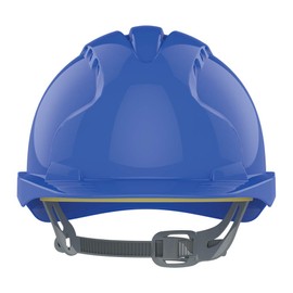 JSP EVO3 HDPE Safety Helmet for Construction/Building with OneTouch Slip Ratchet Blue Vented (AJF160-000-500)