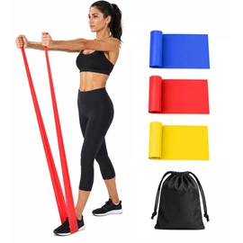Resistance Bands Set of 3 with Carry Bag, Exercise Bands 15lb 20lb 25lb, 150cm Fitness Workout Bands for Women & Men, Stretch Bands for Yoga, Pilates, Strength Training, Physiotherapy & Home Gym