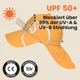 iQ-Company children's cap IQ UV 200, orange, 50-55 cm