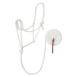 Weaver Leather White Braided Rope Halter with Lead
