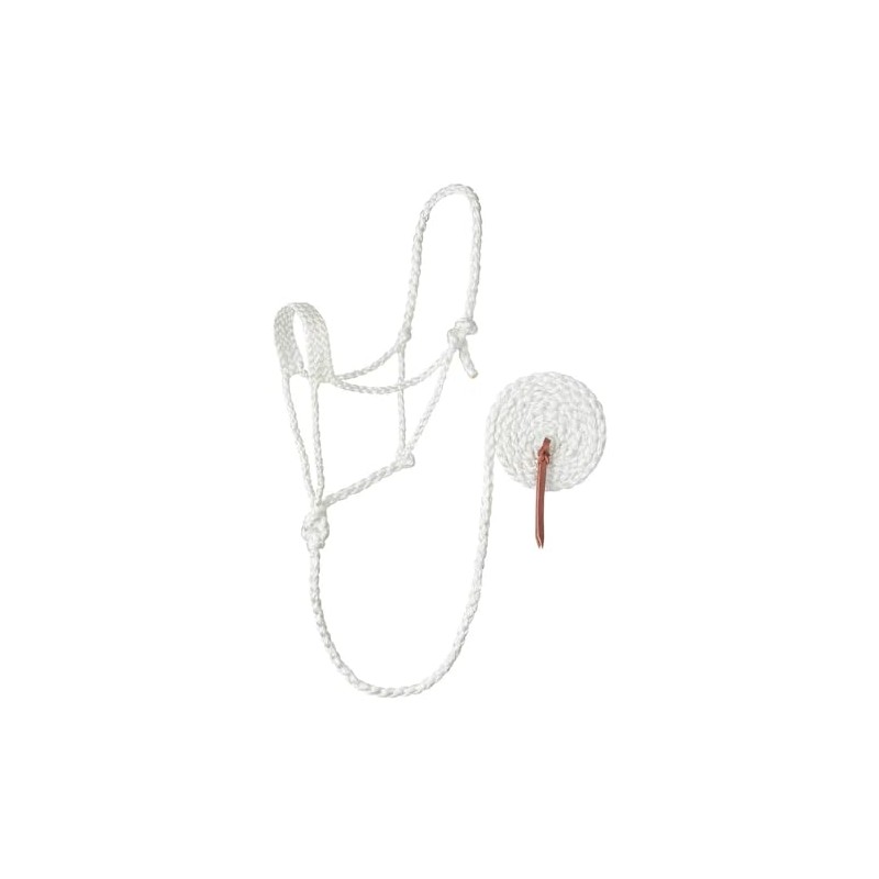 Weaver Leather White Braided Rope Halter with Lead