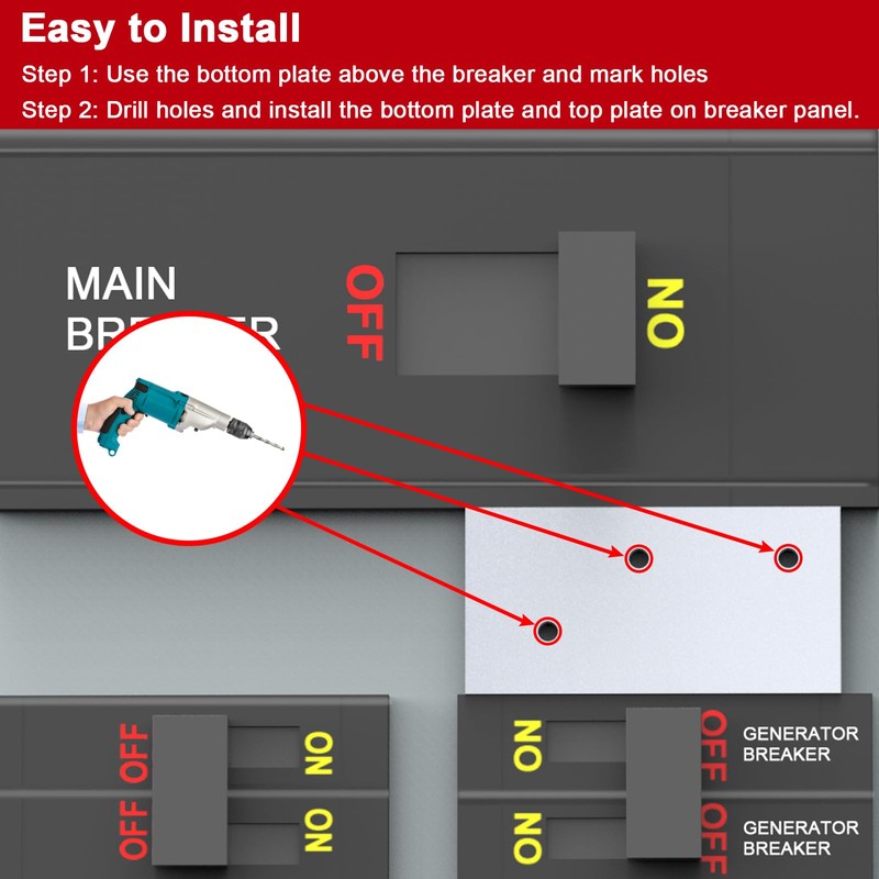 Natupal Generator Interlock Kit Compatible with Square D QO or