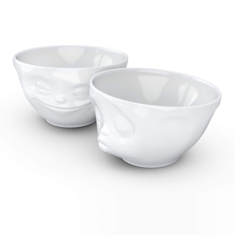 Medium bowls, dip bowls, set of 4 grinding, kissing mouth,