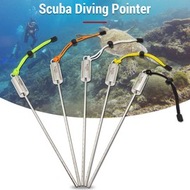 Scuba Diving Pointer Underwater Stainless Steel Tickle Stick with Lanyard for Scuba Diving