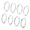 Kakonia 8Pcs 1MM 2MM Stainless Steel Rings for Women Men