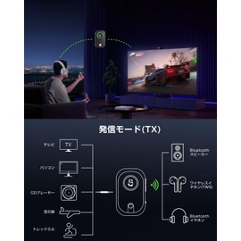 EWiN Bluetooth 5.3 Transmitter & Receiver, 3.5mm Receiver + Transmitter, 2-in-1 Bluetooth, Hands-free Calling, Navigation, 8 Hours Playback, Music Playback, Low Latency, Earphone Jack, TV, Car,