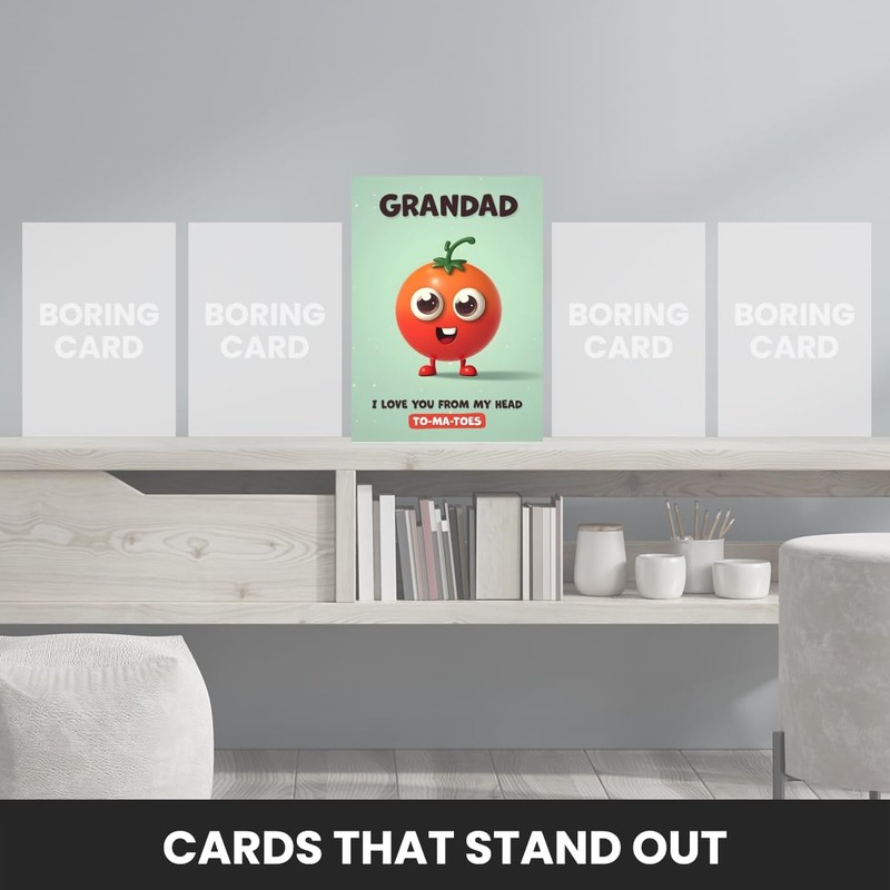 Grandad Birthday Card - I Love You Tomatoes - Funny
