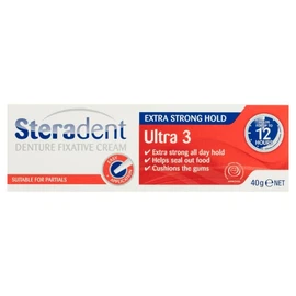 Ulta3 Buy Steradent Denture Fixative Cream Ultra 3 Extra Strong Hold 40g Online