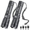 X.Store 2 Pack Flashlight Rechargeable, Super Bright High Lumens Led