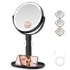 Rechargeable Lighted Makeup Mirror,10X Magnification, 7 Inch