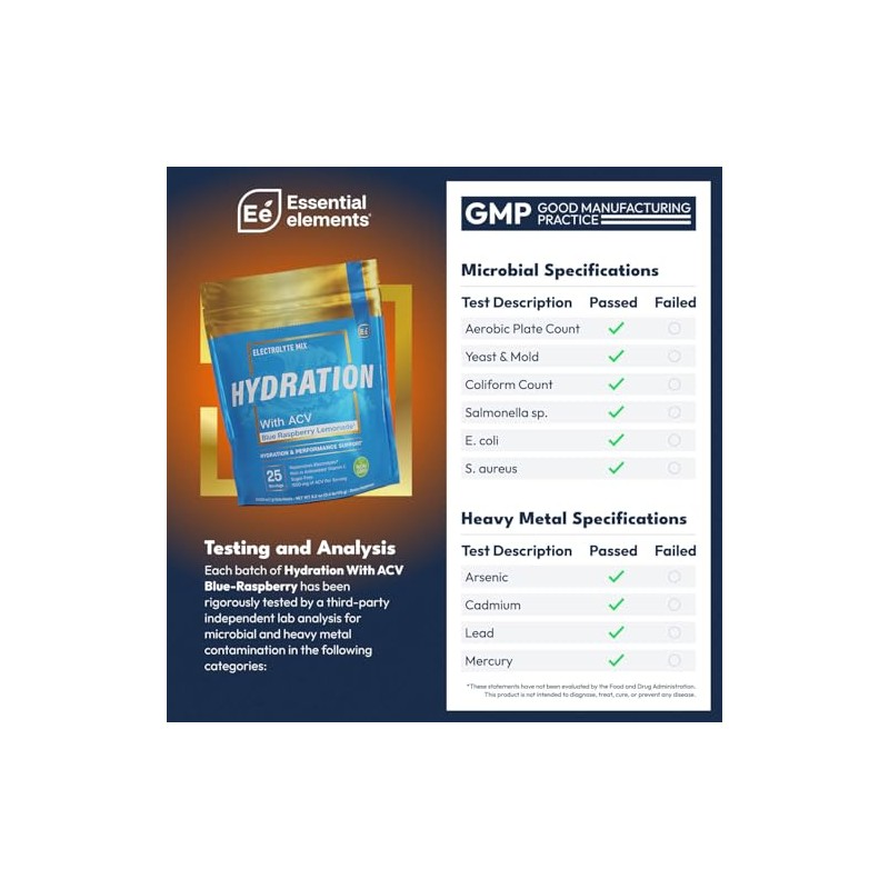 Essential Elements Hydration Packets - Blue Raspberry Pack - Sugar