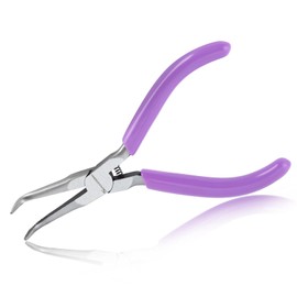 SPEEDWOX Curved Long Nose Pliers with Serrated Jaw, Perfect for Jewellery Making, Wire Bending and Grasping Small Objects