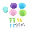 16PCS Set Bento Box Reusable 1300ml 4 Compartment Adult Lunch