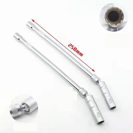 14mm Spark Plug Socket - 3/8" Drive Extended Thin Wall Spark Plug Socket with 12 Point - Professional Car Accessories Magnetic Swivel Spark Plug Wrench,Rotatable Spark Plugs for Car Repair