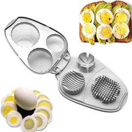 ProLeo Egg Slicer, 3 in 1 Stainless Steel Mushroom Slicer Cuts Clean and Accurate, Kitchen Tools for Cutting Eggs