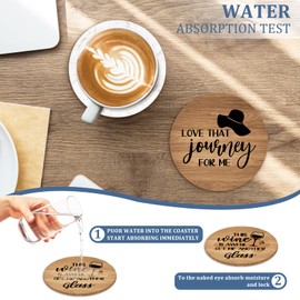 HSSPIRITZ 6 PCS Funny Cork Coasters for Drinks,Schitts TV Show Merchandise Coasters Set with Coaster Holder,Coffee Table Tea Table bar,Schitts TV Themed Coasters Gifts for Fans