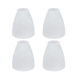Aspen Creative 23062-4 Transitional Alabaster Ceiling Fan Glass Shade.2-1/8"Fitter.Size:4-1/4"D x 4-5/8"H.4Pcs/Pack