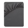 Soifox Double Fitted Sheets 40 cm Extra Deep Pocket Dark