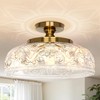 Slypadan Semi Flush Mount Ceiling Light, 12 Inch Large Gold
