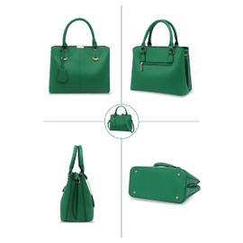 Pahajim Women's Handbag Shoulder Bag Handbag PU Leather Shoulder Bag Bags Tote Leather Modern Women Handbag Large Shoulder Bag with Pendant Messenger Bag, Green, Unique.le