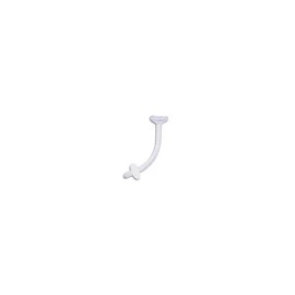 Luxe Modz Clear Curved Eyebrow Piercing Retainer 16G Acrylic with O Ring