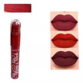 Huxia Beauty Labial Doble Punta Mate Indeleble Liquido Y Barra 1 Pz