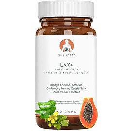 Laxative Fast Acting LAX+, Stool Softener, 100% Natural with Aloe Vera, Strong for Constipation, Relieves Constipation with Papaya, Arraklan, Cardamom, Fennel, Senna, Plants