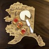 Totally Bamboo Destination Alaska State Shaped Serving and Cutting Board,
