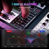 Professional Audio Mixer, 4 Channel Audio Interface Sound Board Mixing