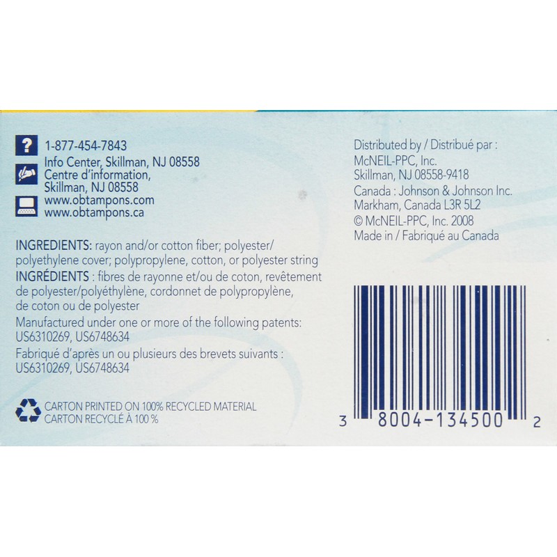 o.b. o.b. Tampons, Super Plus Absorbency, Value Pack, 40 ct