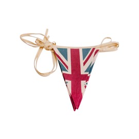 ASVP Shop® Vintage British Union Jack Textile Flag Cloth Fabric Bunting Retro Banner UK (5 m, Red, Blue, White)